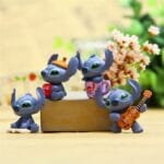 4 mini figuras stitch