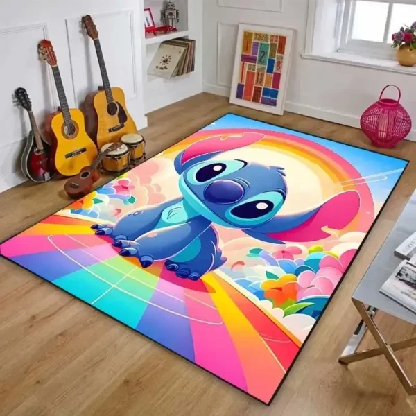 alfombra stitch arcoíris