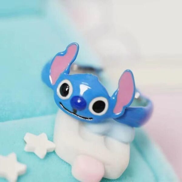 anillo stitch azul