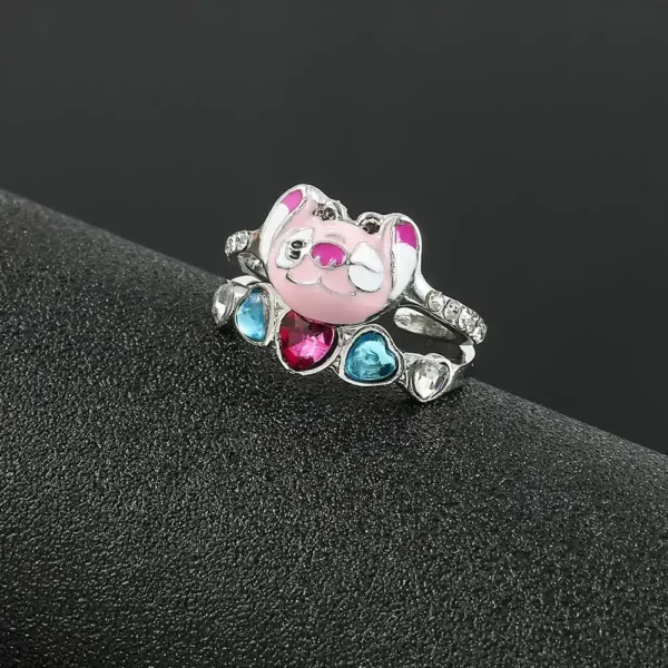 anillo stitch rosa