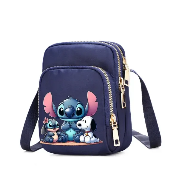 bolso azul oscuro stitch