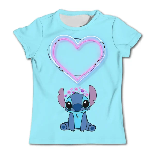 camiseta azul stitch