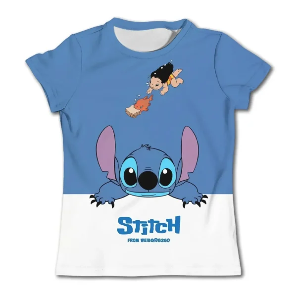 camiseta stitch azul