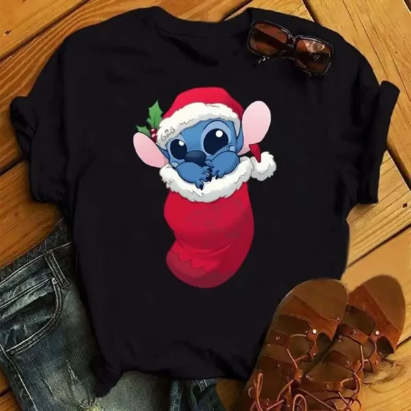 camiseta stitch calcetin navidad