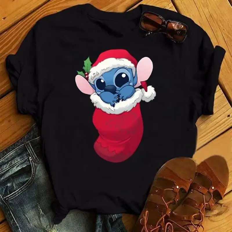 camiseta stitch calcetin navidad camiseta stitch calcetin navidad