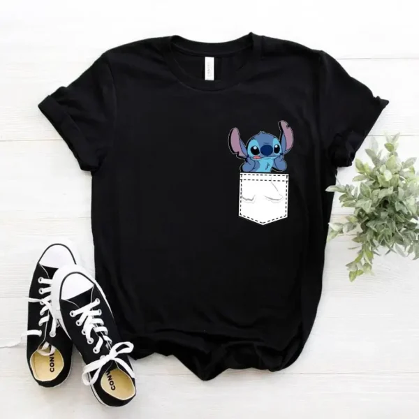 camiseta stitch en bolsillo
