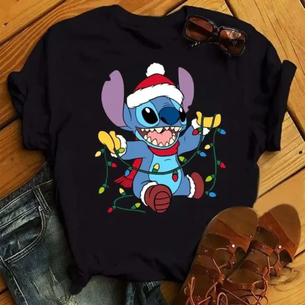 camiseta stitch navideña