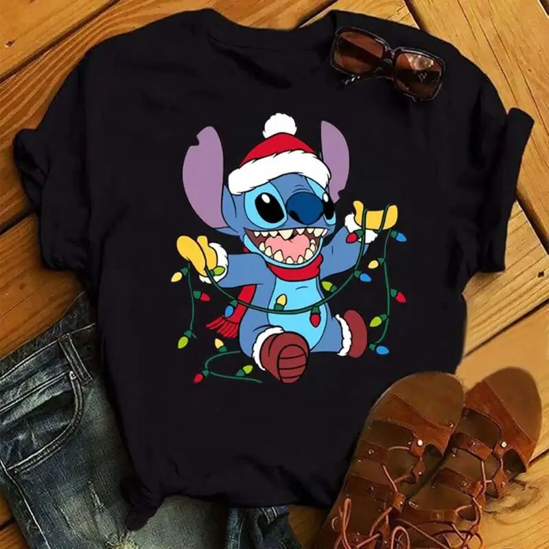 camiseta stitch navideña camiseta stitch navideña