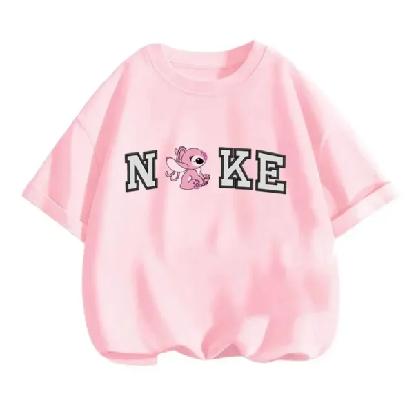 camiseta stitch rosa