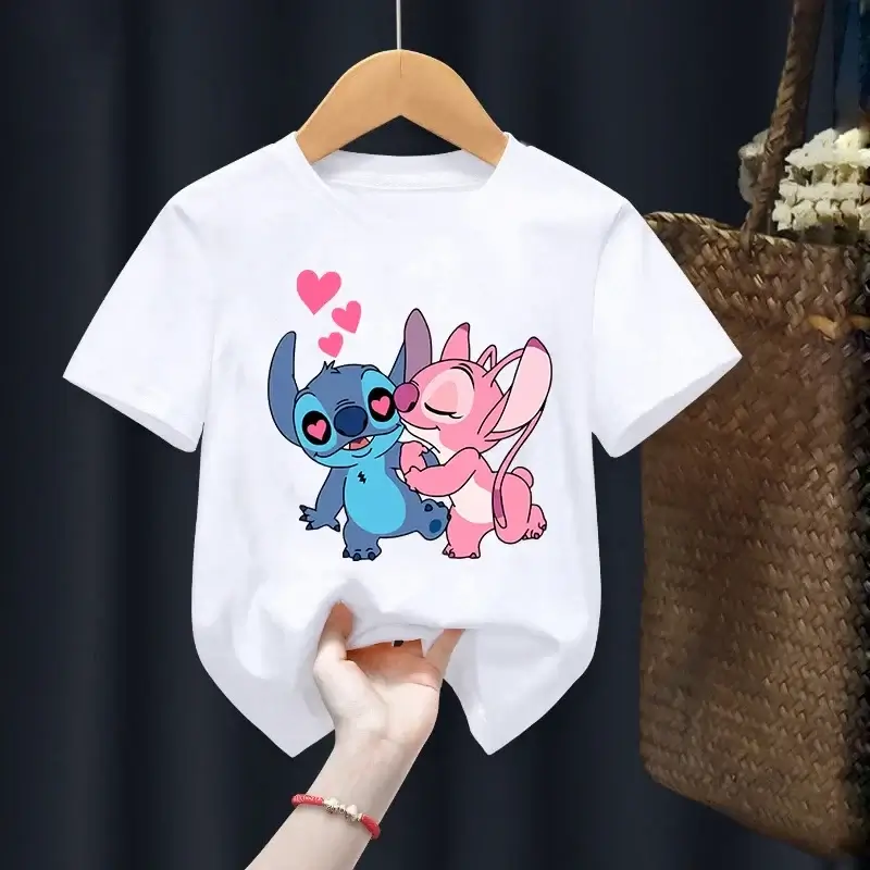 camiseta stitch y angel camiseta stitch y angel