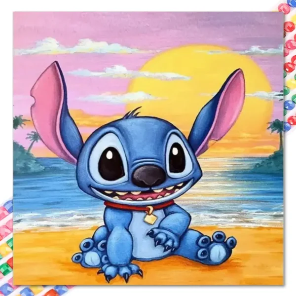 diamond painting stitch atardecer