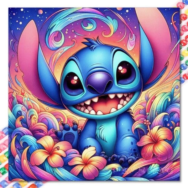 diamond painting stitch campo de flores