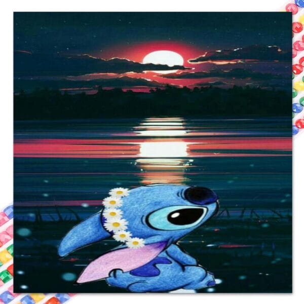 diamond painting stitch sol rojo