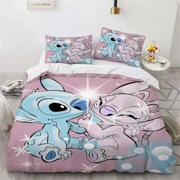 funda nordica de stitch y angel