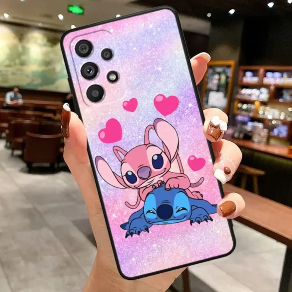 funda samsung stitch rosa
