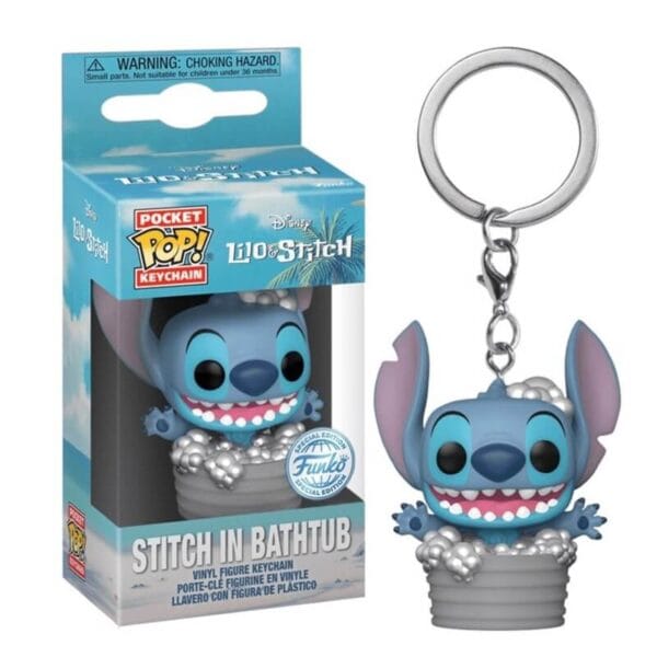 funko llavero stitch bathtub