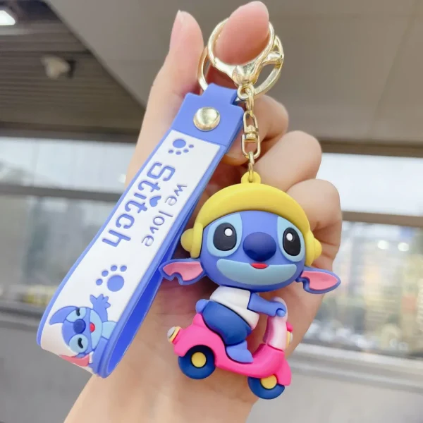 llavero stitch 3D moto