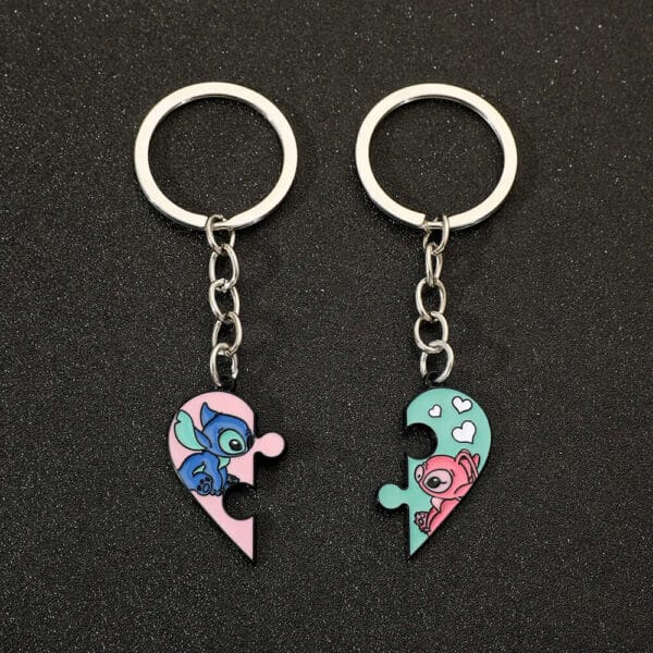 llavero stitch y angel