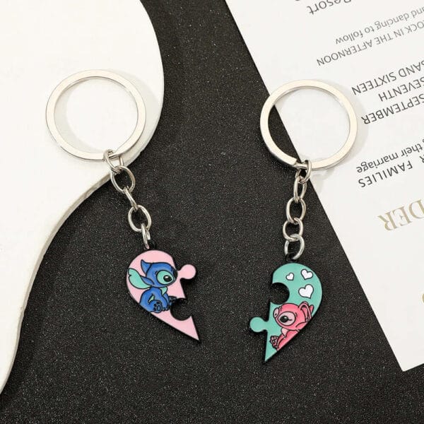 llavero stitch y angel