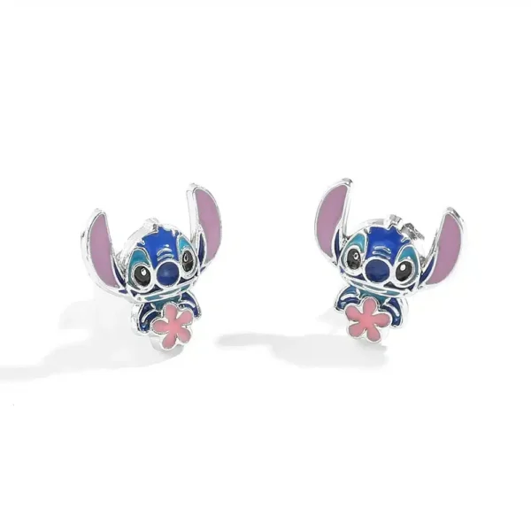 pendientes stitch azul