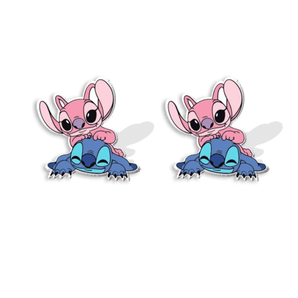 pendientes stitch y angel