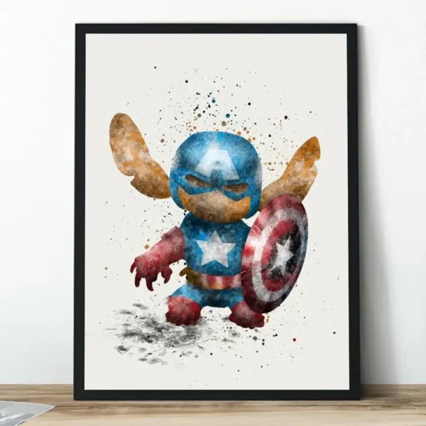 poster stitch captain america