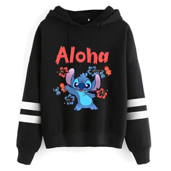 sudadera stitch aloha flores