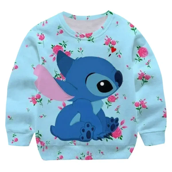 sudadera stitch con rosas