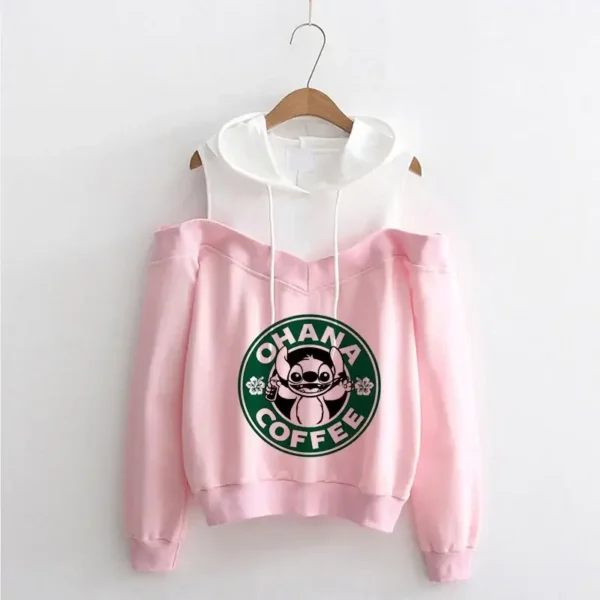sudadera stitch ohana coffee