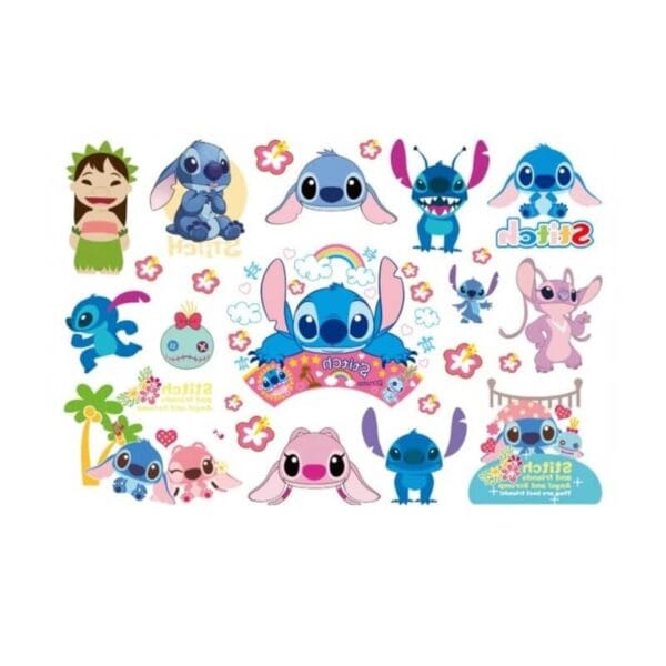 tatuaje stitch flores