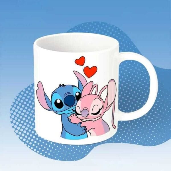 taza stitch corazon
