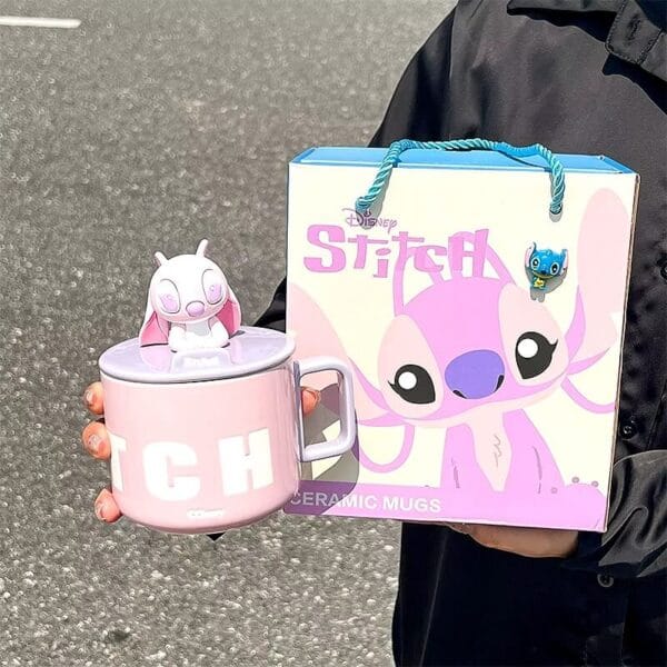 taza stitch y angel